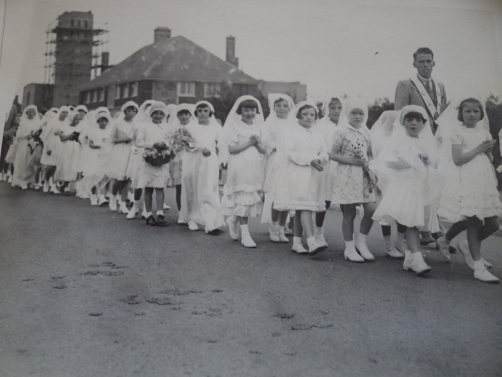 A longer view of the street procession