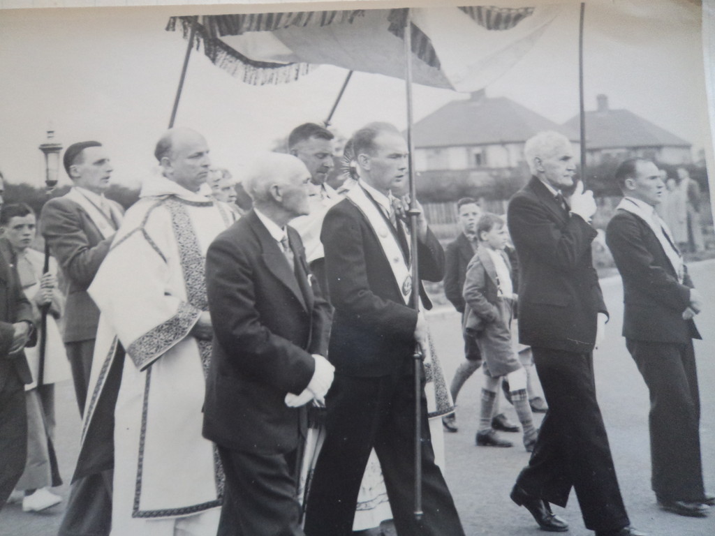 Clergy and guests walking in procession